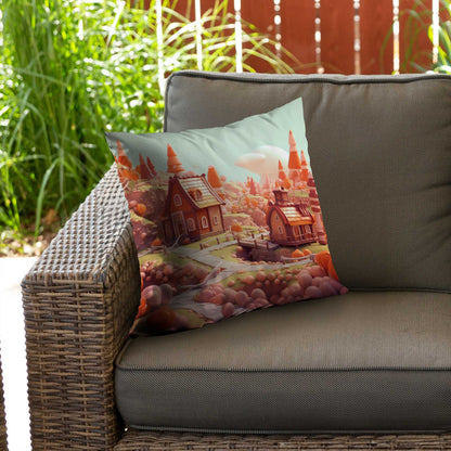 Coussin décoratif en sergé vert Toy Town pour la maison