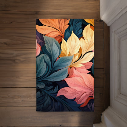 Pastel Bloom Gray Indoor Outdoor Door Mat - Decor Essentials