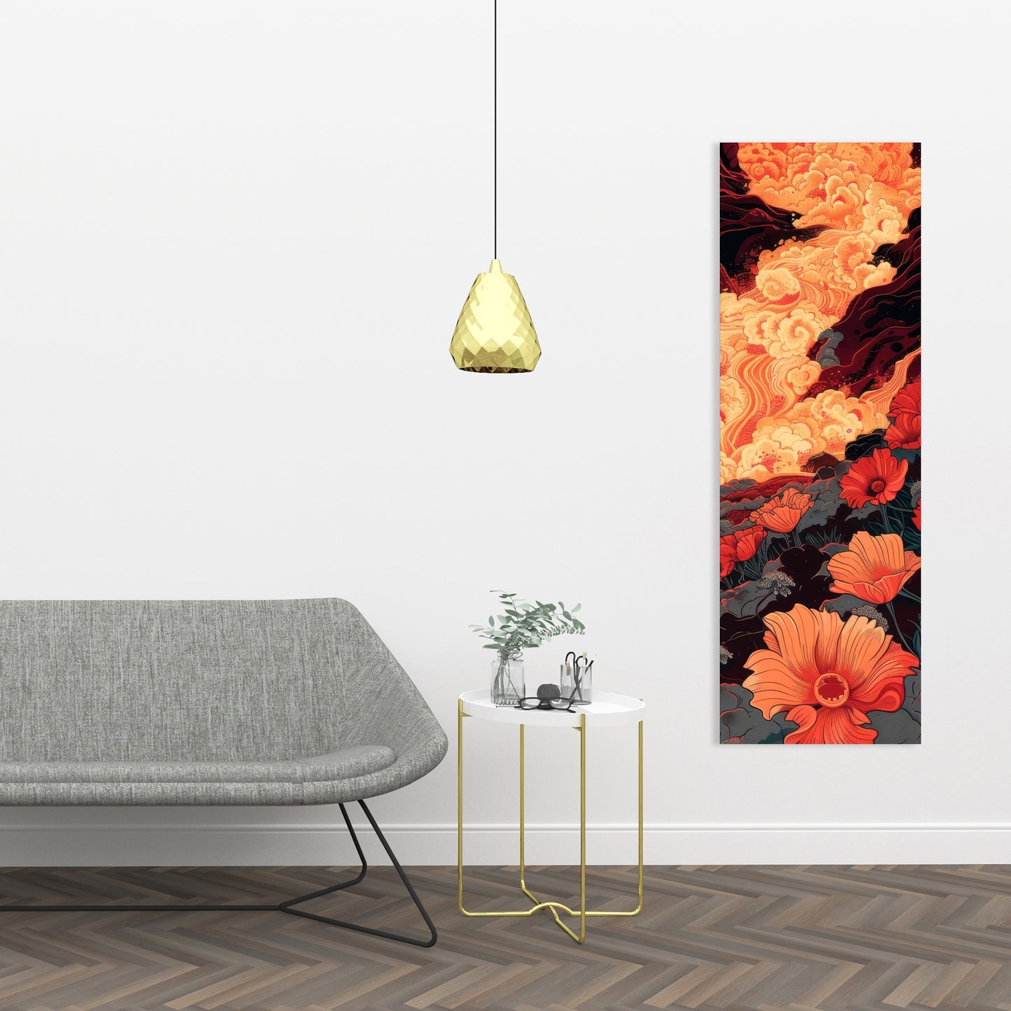 The Big Burn - Black Canvas Home Decor Art | Modern Wall Piece