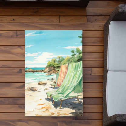 Tapis d'extérieur calme pour la plage | Solution de décoration élégante