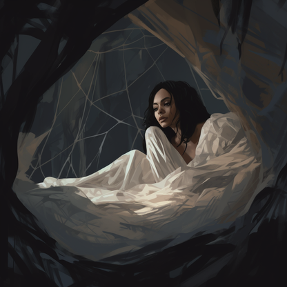 Spider princess - Black Canvas Art for Stylish Home Decor