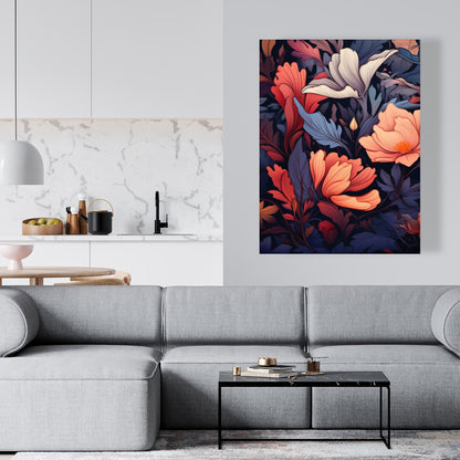 Blooming Uninterrupted - Gray Canvas for Home Decor