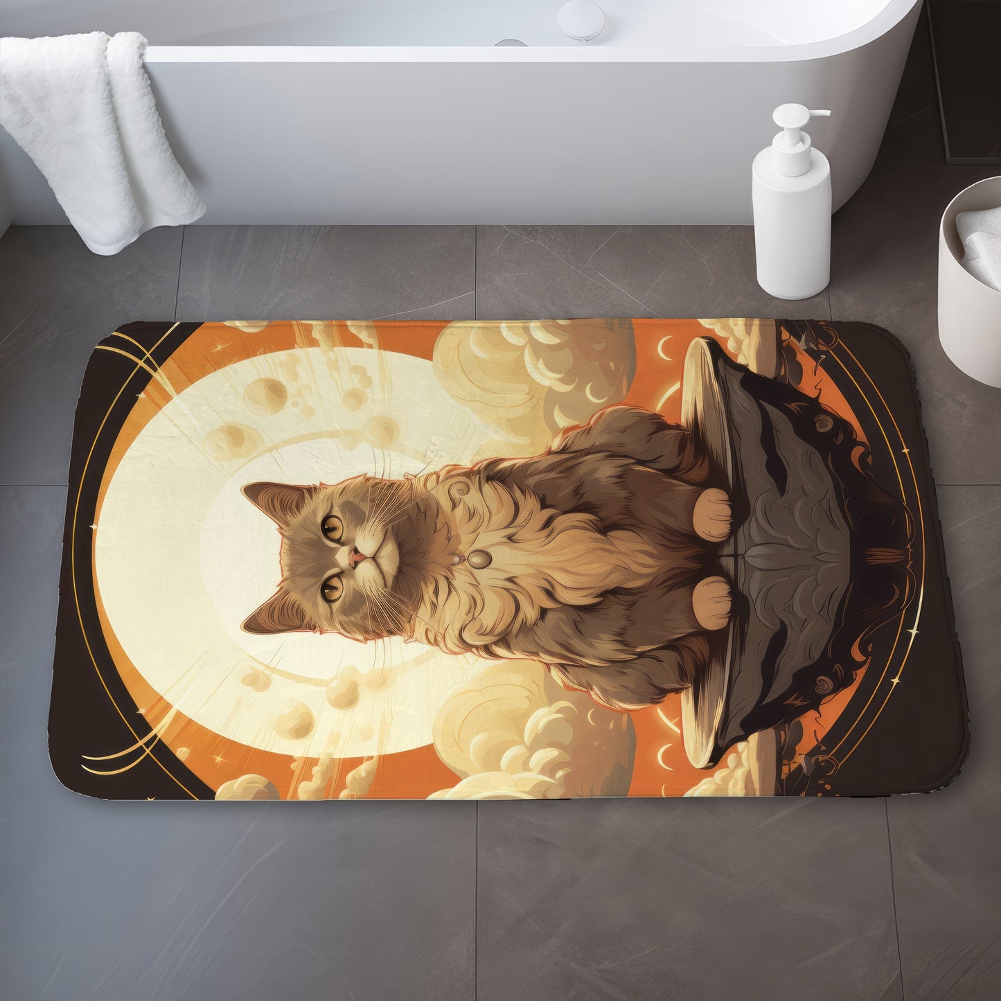 The Overlord - Orange Bath Mat for Home Decor | Cozy & Stylish