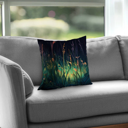 Between Twigs Poly Twill Throw Pillow | Stylish Home Decor