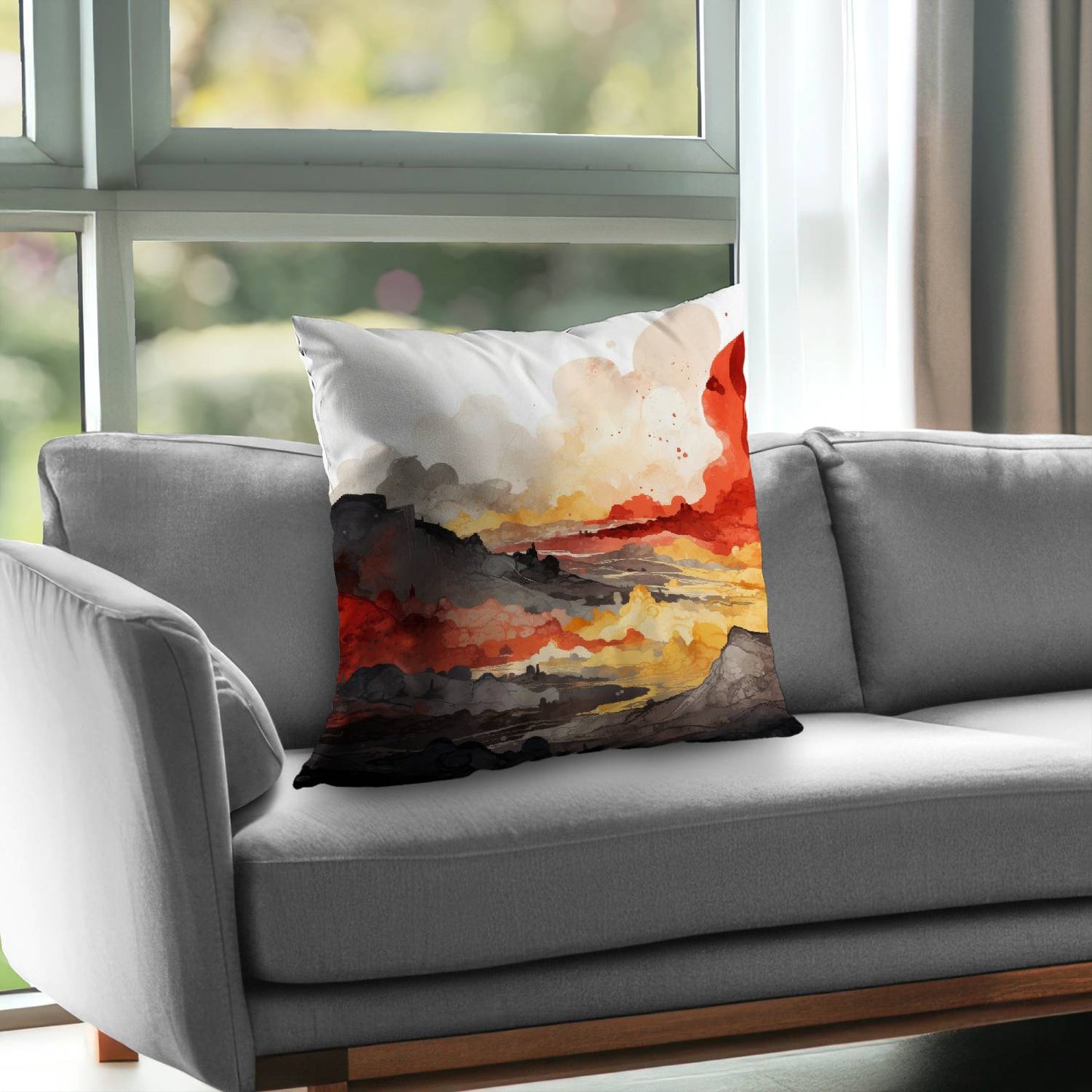 Scolding land - Throw pillow - Print on demand