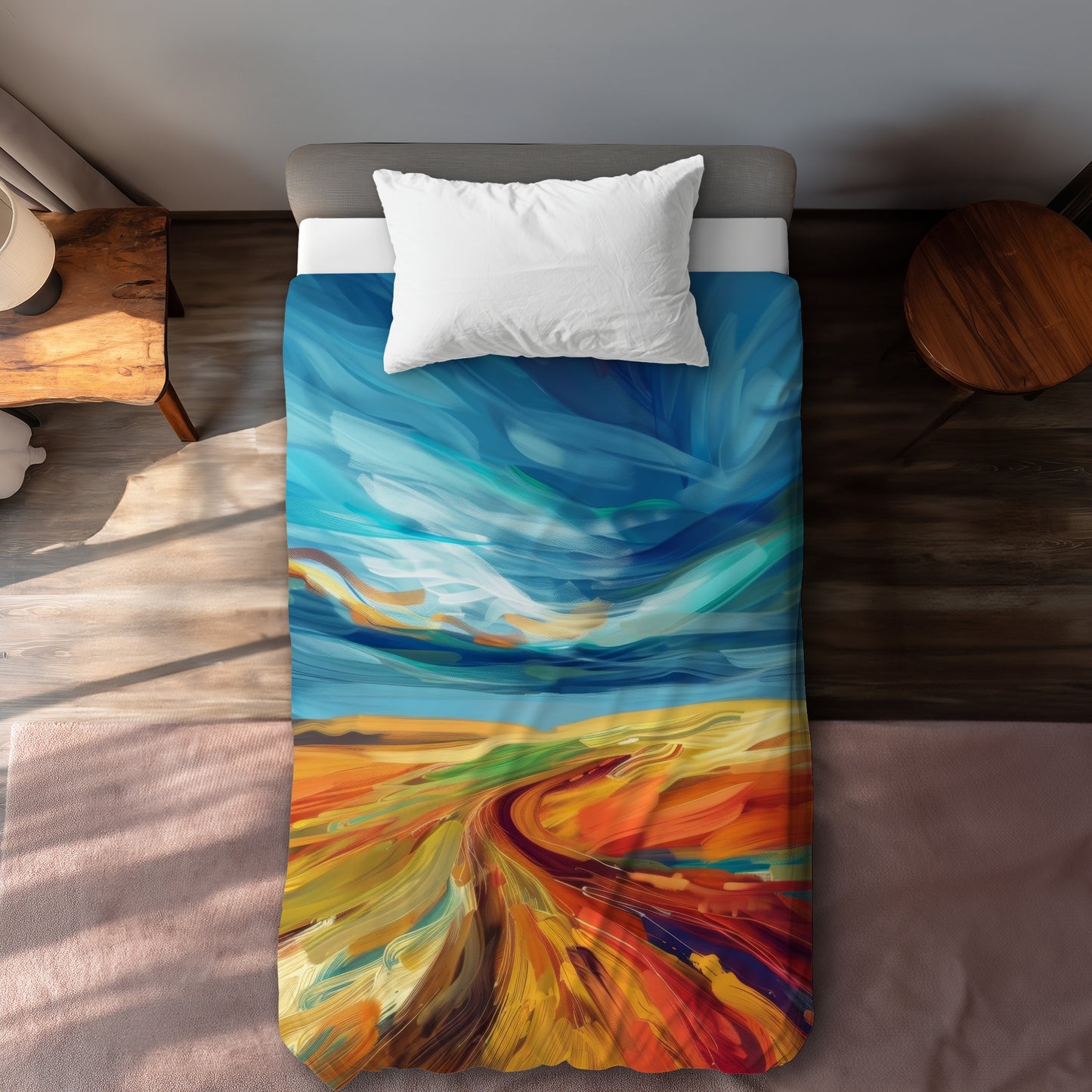 Land flow - 88"x88" Duvet Cover