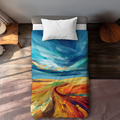 Land flow - 88"x88" Duvet Cover