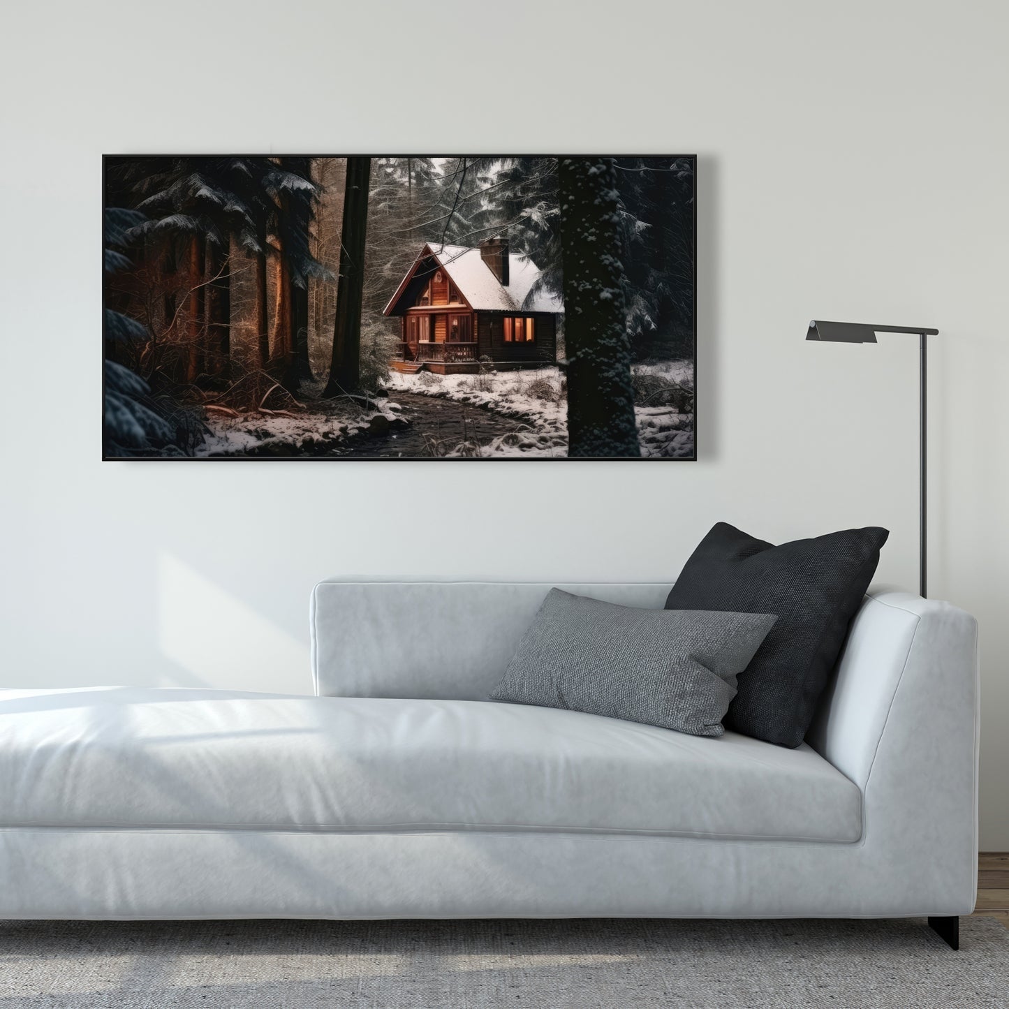 By the river - 36"x36" Framed canvas