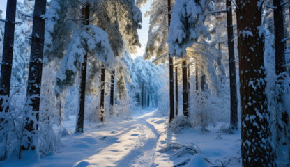 Nappe d'intérieur/extérieur Snowy Path | Décoration élégante pour la maison