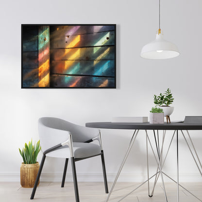 Rainbow glint - 24"x24" Framed canvas