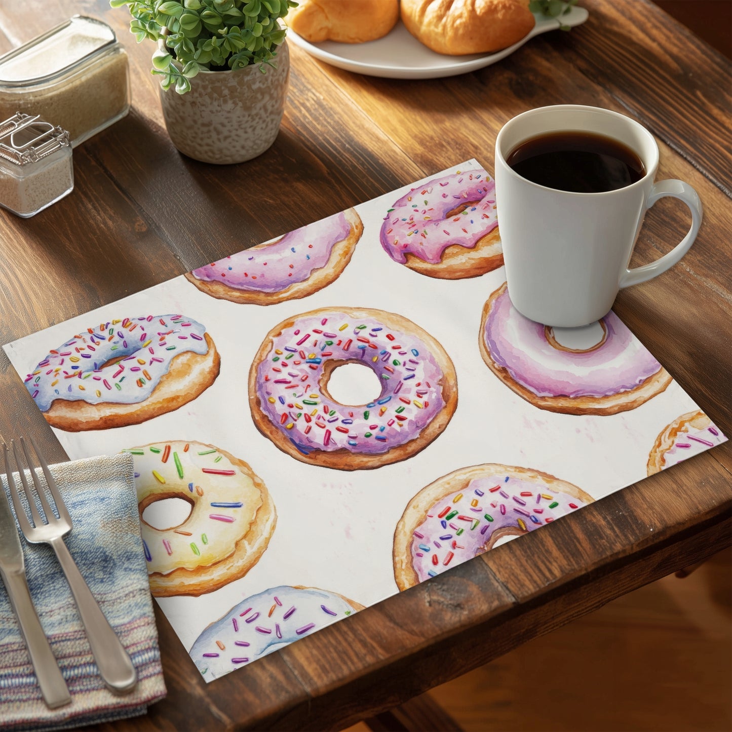 Sugar Delights Polyester Placemat for Elegant Home Decor