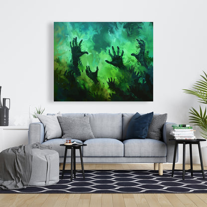 Hands of despair - 32"x32" Canvas
