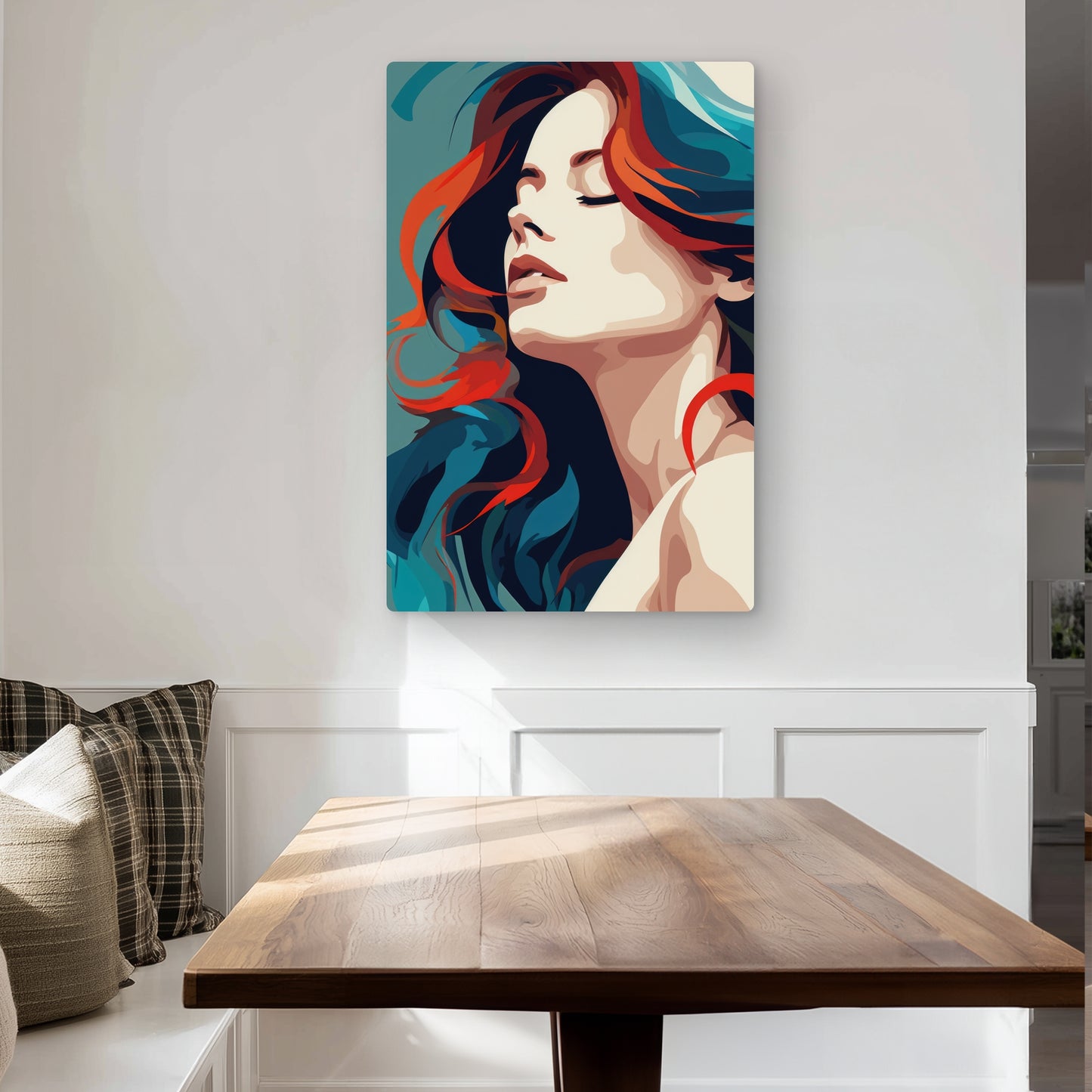 Zen - Turquoise Metal Print for Stylish Home Decor