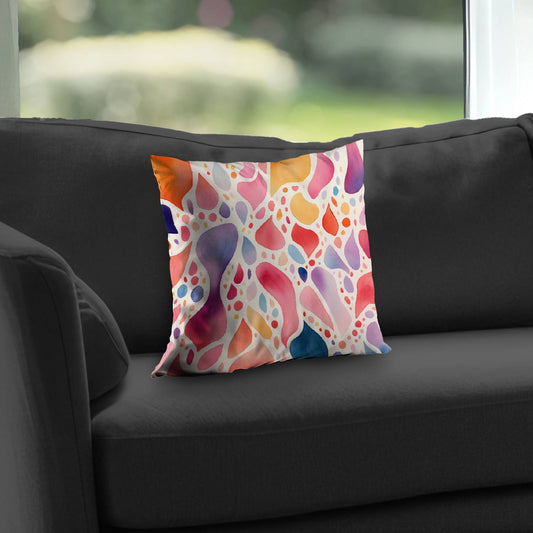 Splotches Orange Poly Twill Throw Pillow Insert for Home Decor