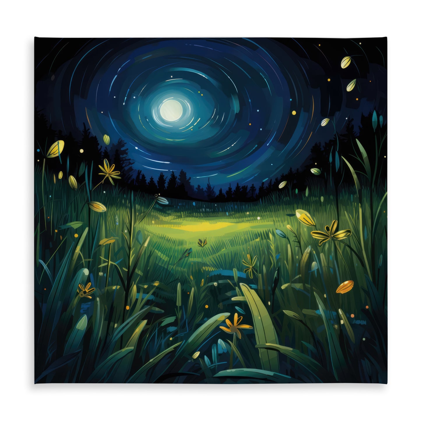 Between grass blades - Green indoor outdoor tablecloth |