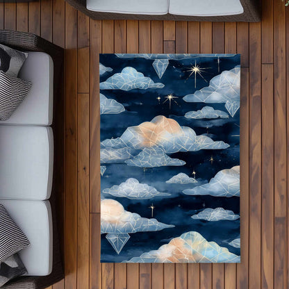 Tapis d'extérieur Nuages de cristal célestes | Décoration chic
