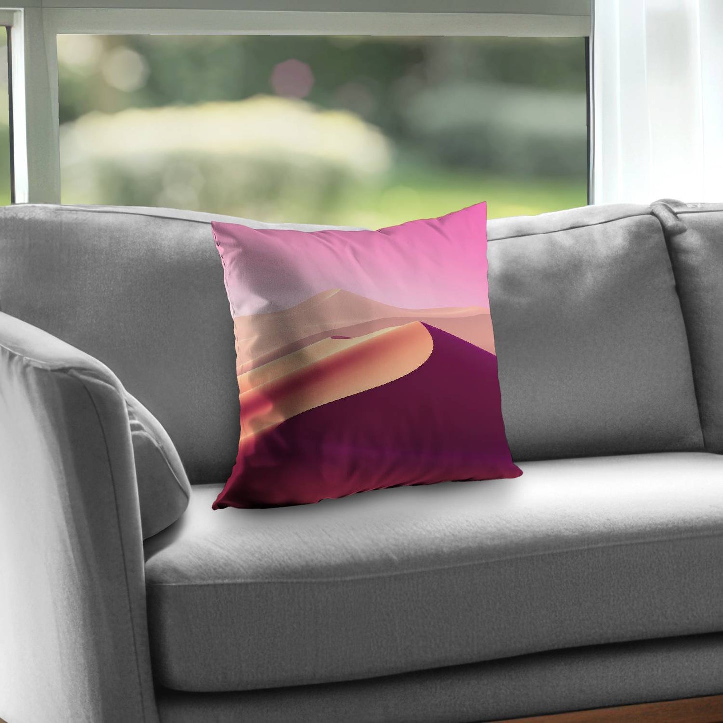 Coussin décoratif en sergé de polyester Calm Dunes | Décoration d'intérieur élégante