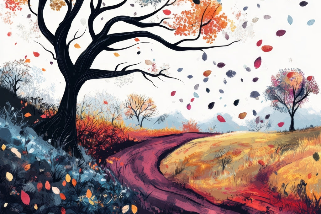Tapis d'extérieur « Feuilles volantes » | Accent élégant pour la décoration intérieure