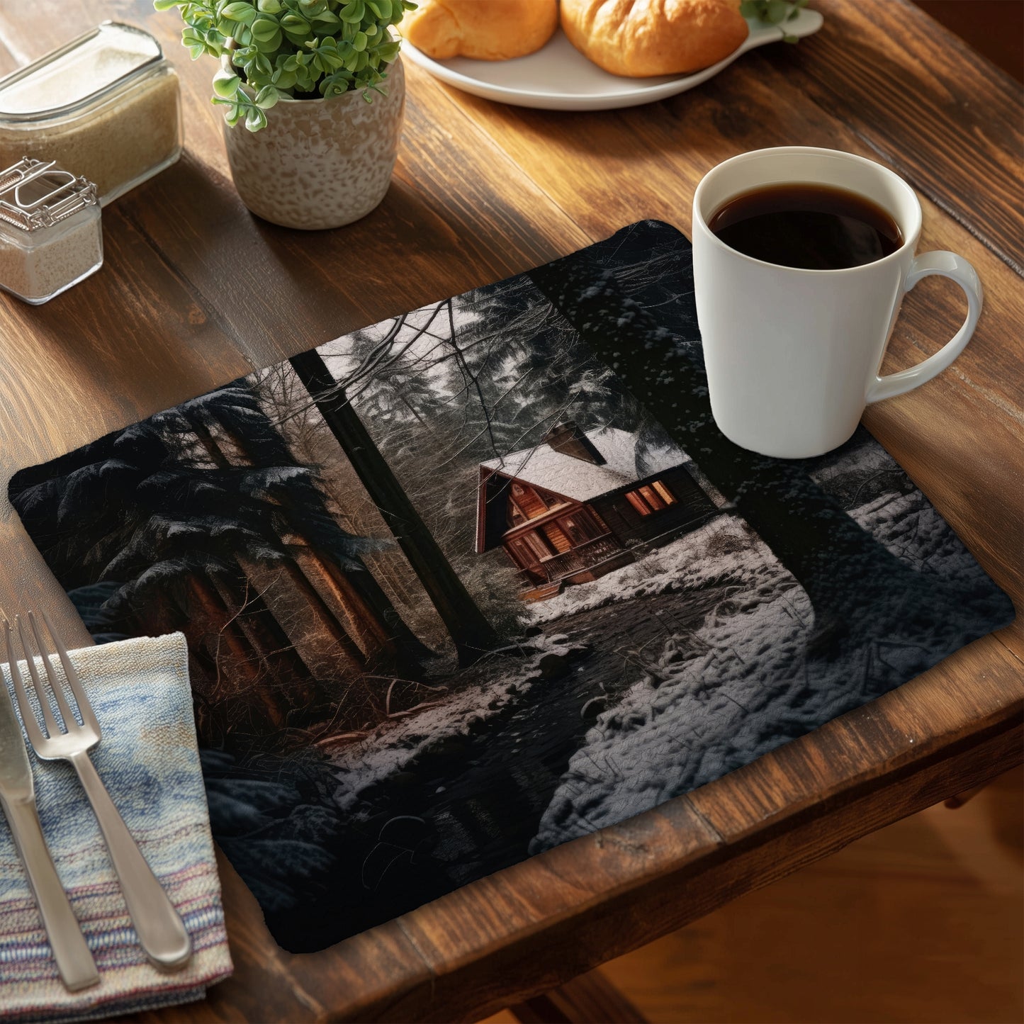 Set de table en polyester tressé By the river pour la décoration intérieure