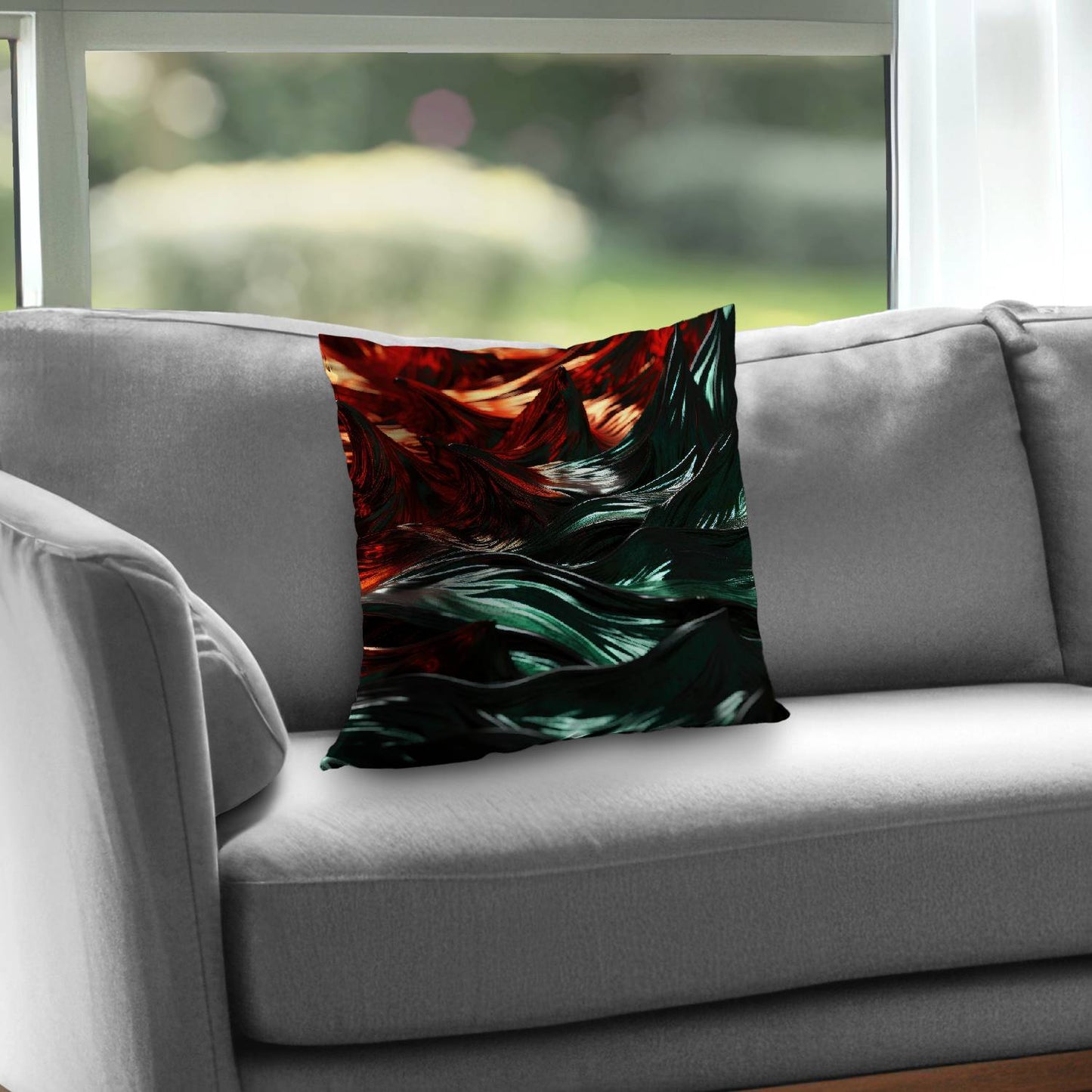 Spiky blaze - Throw pillow - Print on demand