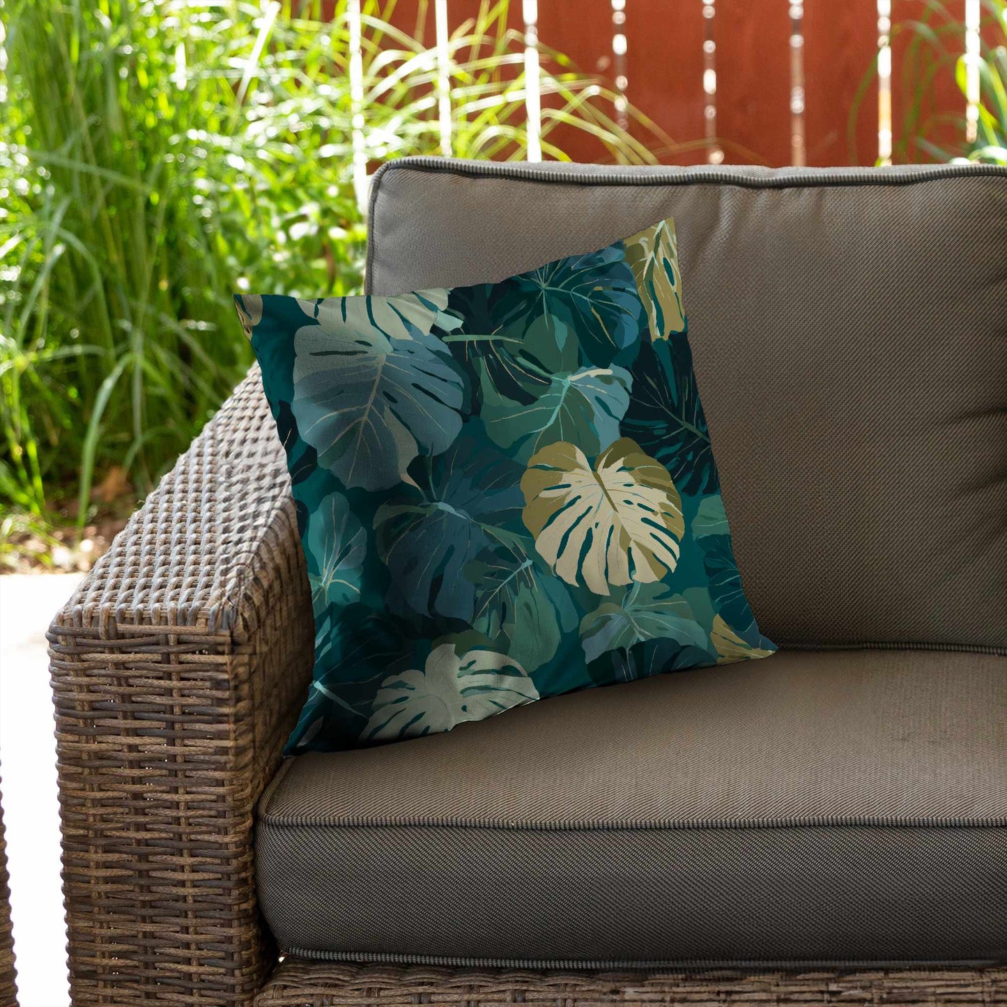 Tropical Leaf Veil Throw Pillow - Stylish Home Decor Accent