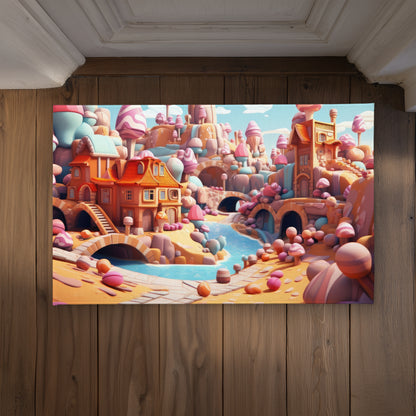 Sweet kingdom Orange Indoor Outdoor Door Mat - Home Decor