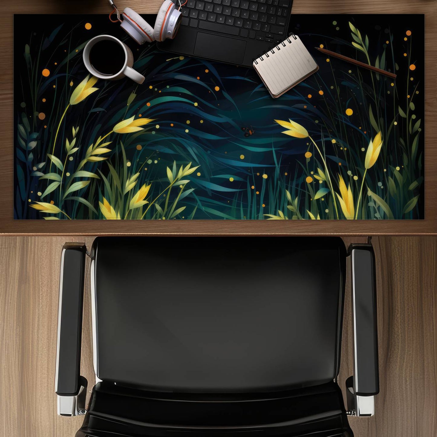 Lit plains - Desk mat - Print on demand