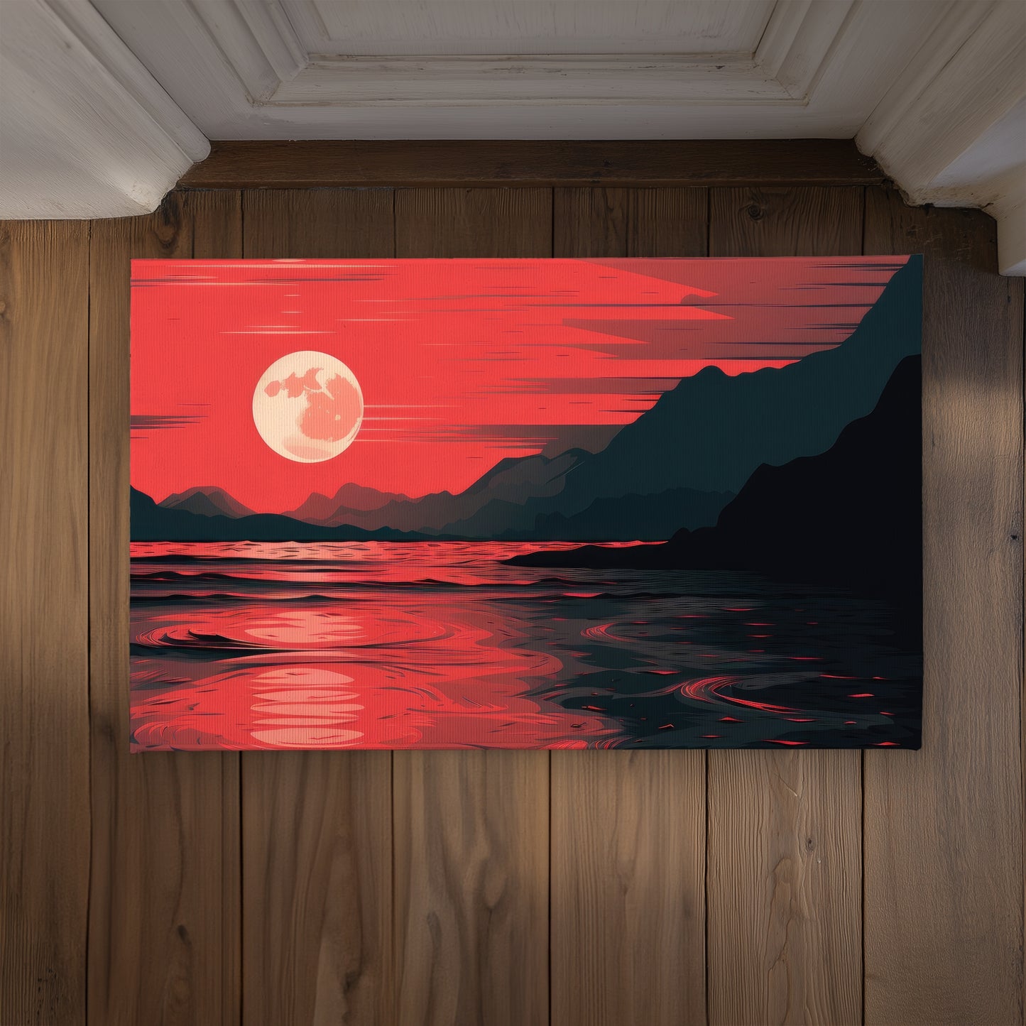 Bloody Tides Coral Indoor Outdoor Door Mat | Home Decor