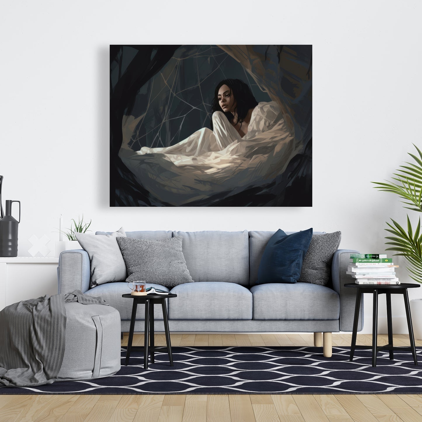 Spider princess - Black Canvas Art for Stylish Home Decor