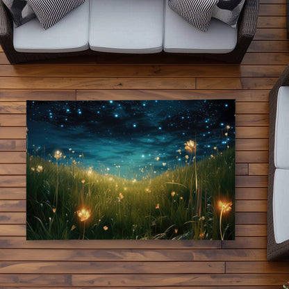 The night sky - Green Outdoor Area Rug for Home Decor