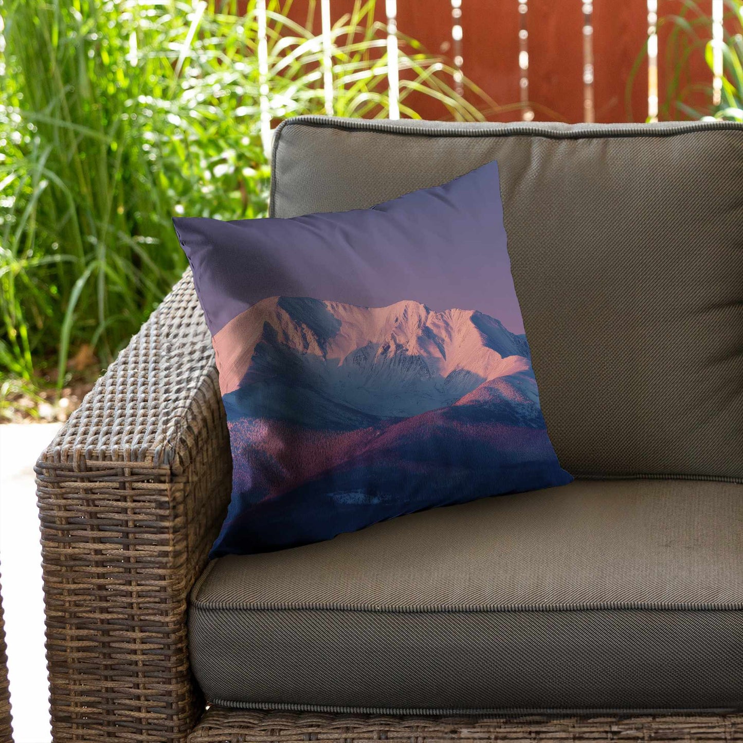 Rising Snow Poly Twill Throw Pillow | Cozy Home Decor Accent