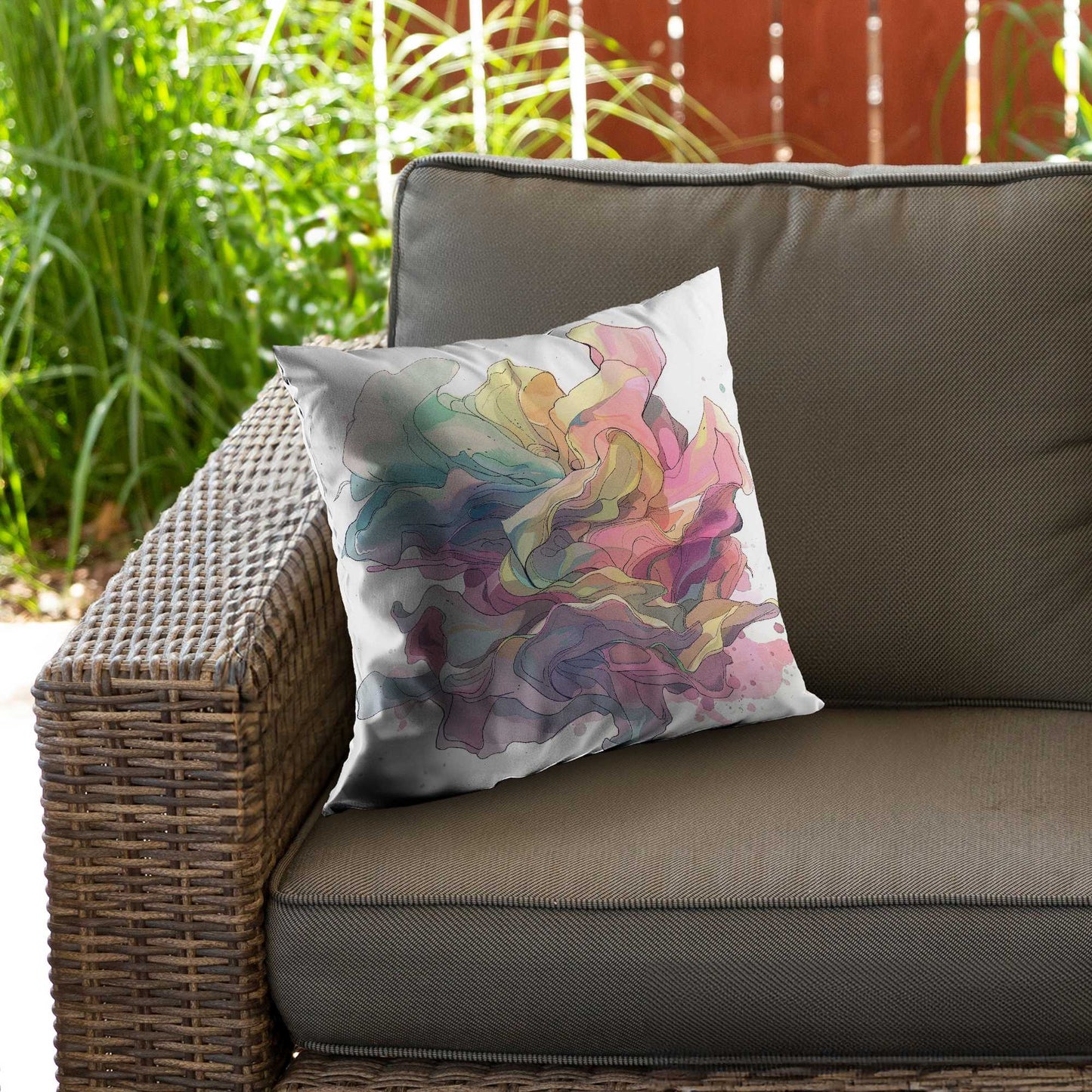 Unfolding Poly Twill Throw Pillow - Stylish Home Decor