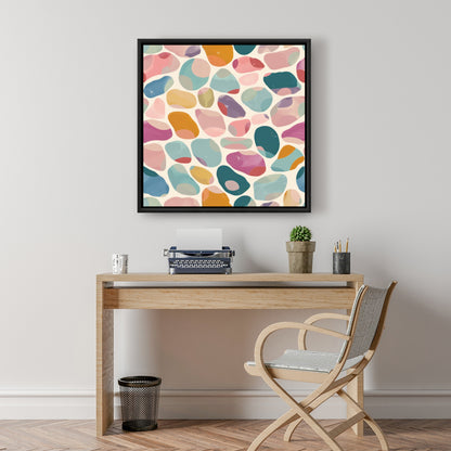 Dots and bops - 36"x36" Framed canvas