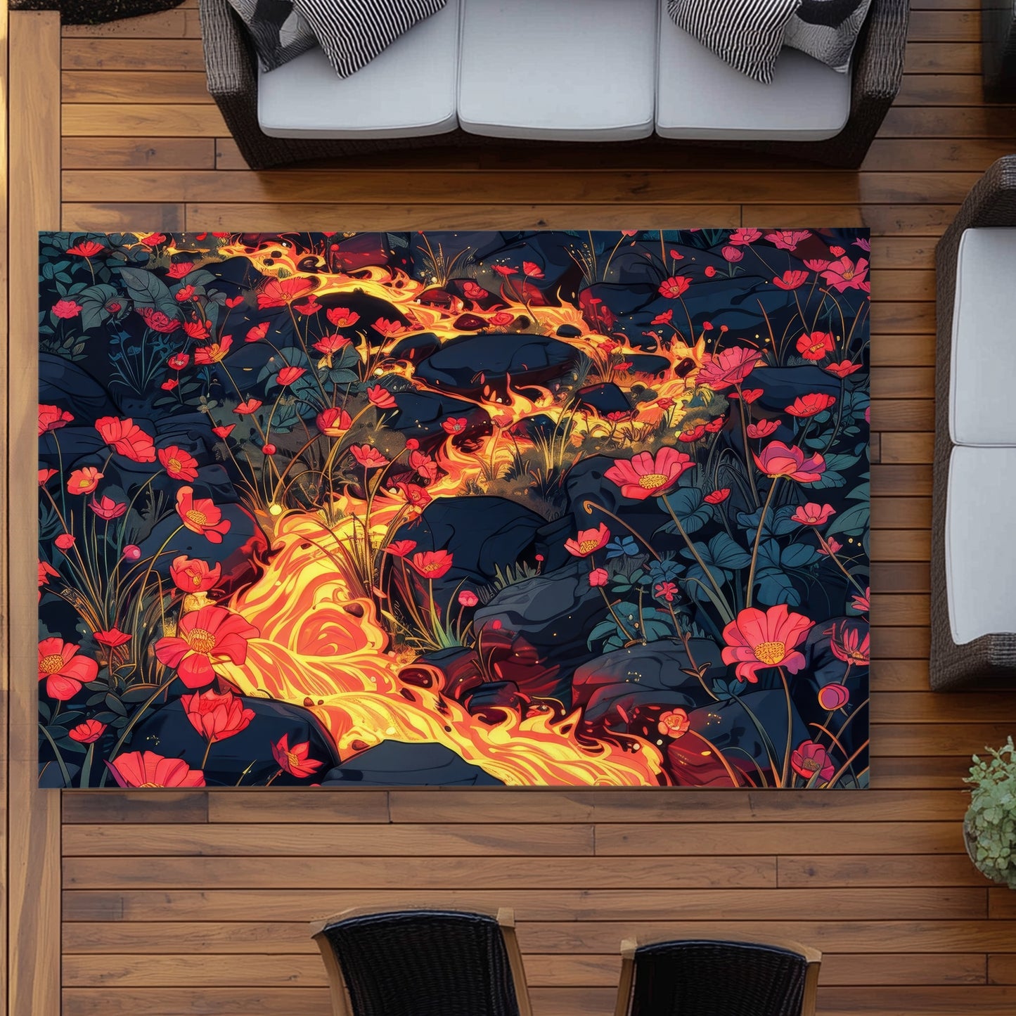 Tapis d'extérieur Dodging Nature | Accent de décoration intérieure élégant