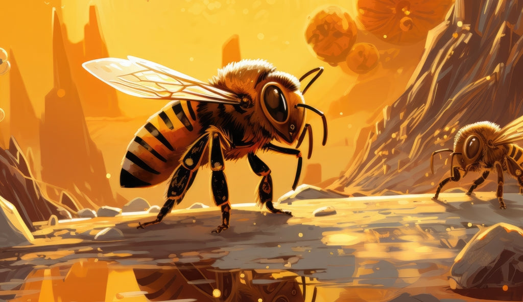 Bee World Brown Indoor Outdoor Tablecloth for Home Decor