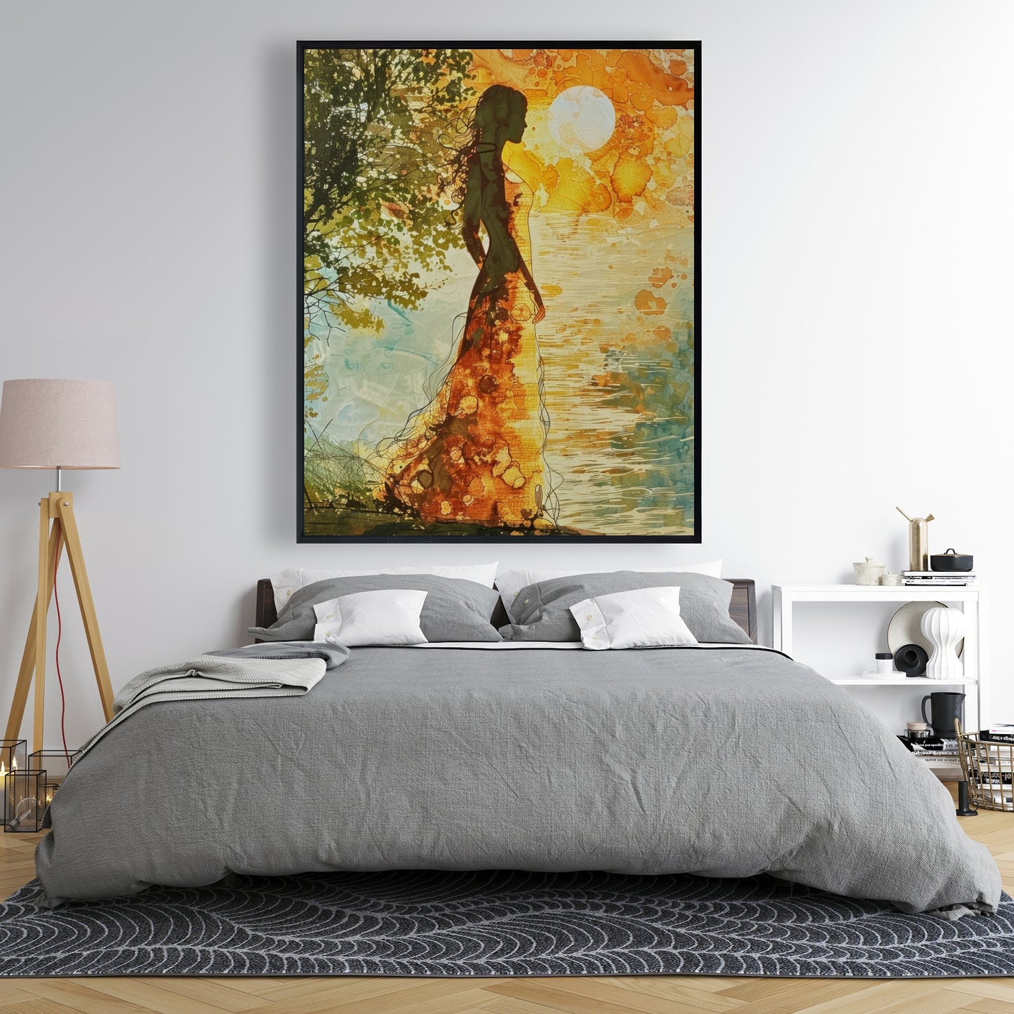 Peaceful sun - 36"x36" Framed canvas