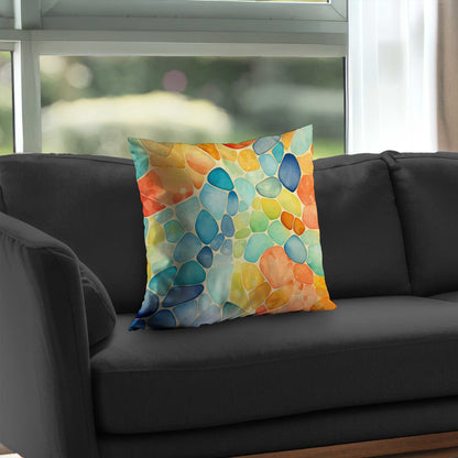 Coussin décoratif en sergé de polyester à motifs Blobs | Accessoire de décoration élégant pour la maison