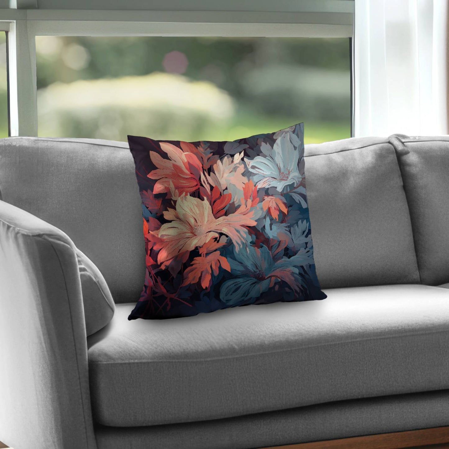 Silent Charm Poly Twill Throw Pillow - Stylish Home Decor