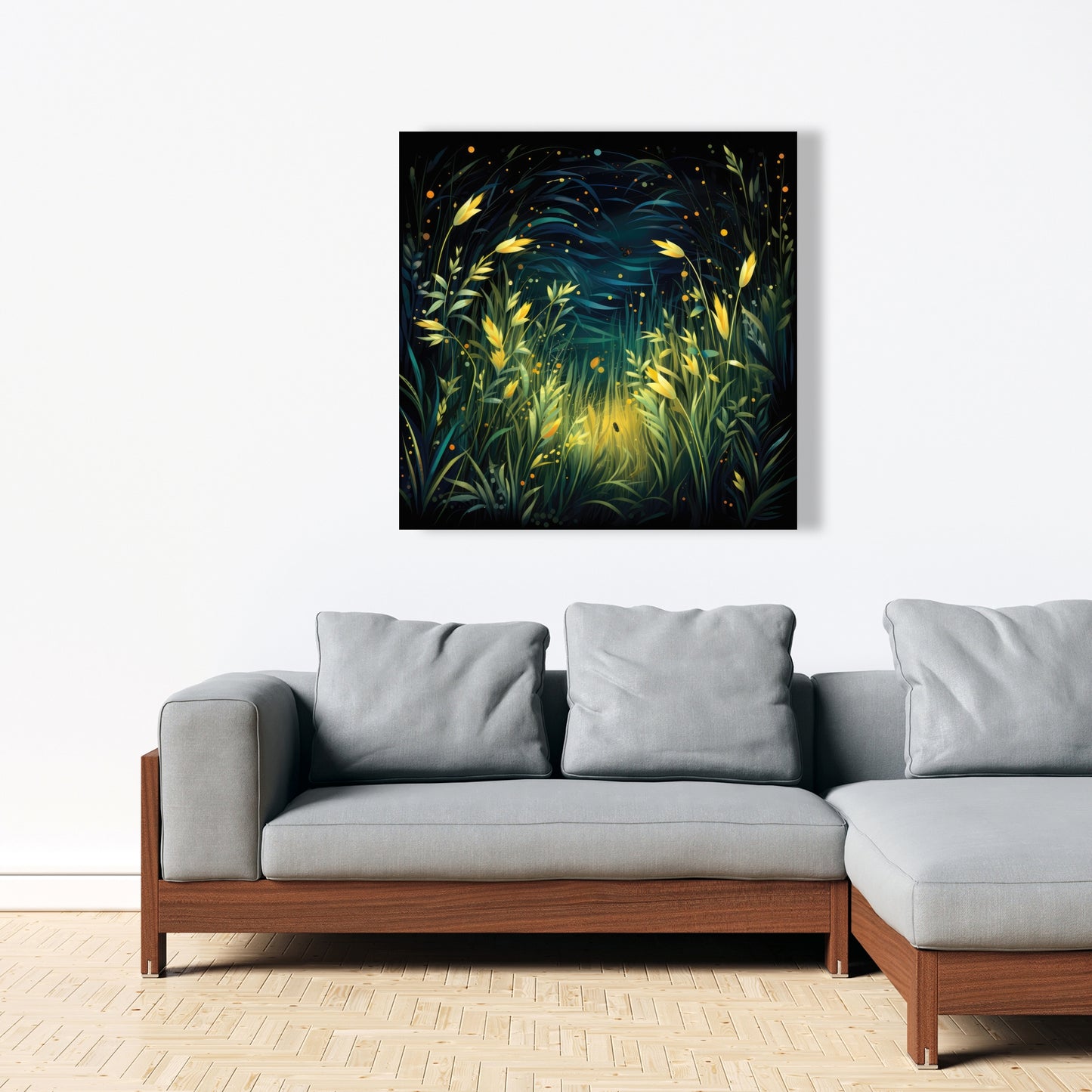 Lit plains - 32"x32" Canvas