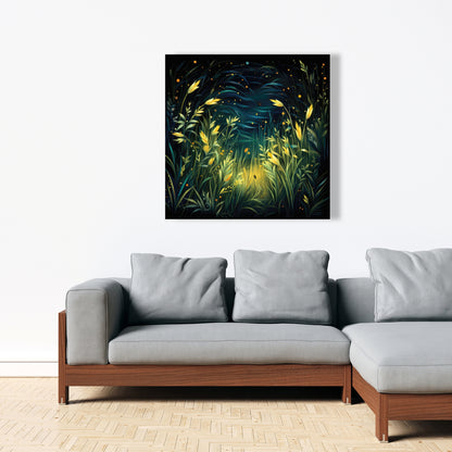 Lit plains - 32"x32" Canvas