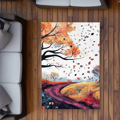 Tapis d'extérieur « Feuilles volantes » | Accent élégant pour la décoration intérieure