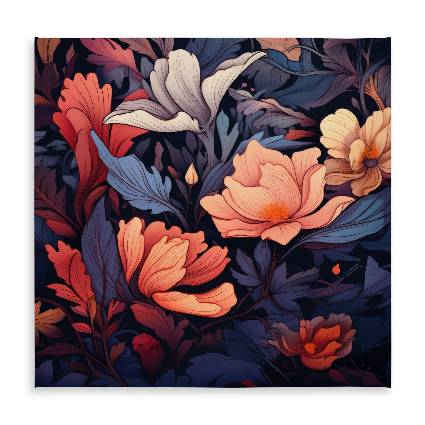 Blooming Uninterrupted - Orange Indoor/Outdoor Tablecloth