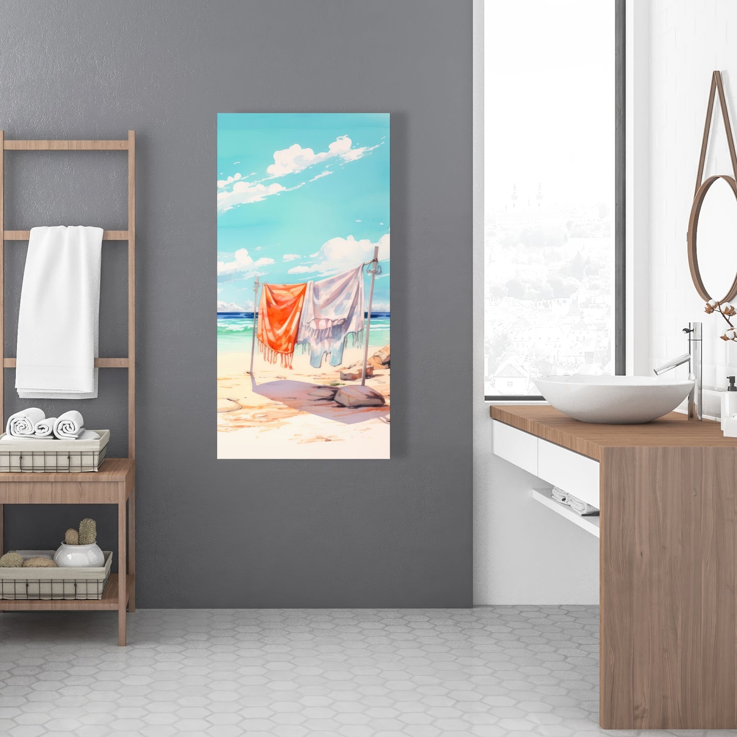 Sunny side Orange Canvas | Bright Home Decor Accent