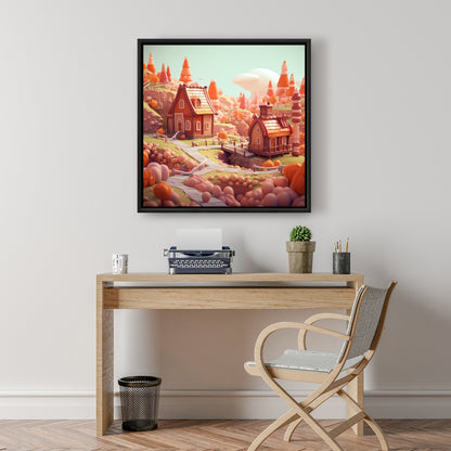 Toy town - 36"x36" Framed canvas