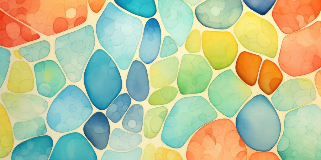 Blobs - Turquoise Desk Mat for Stylish Home Decor