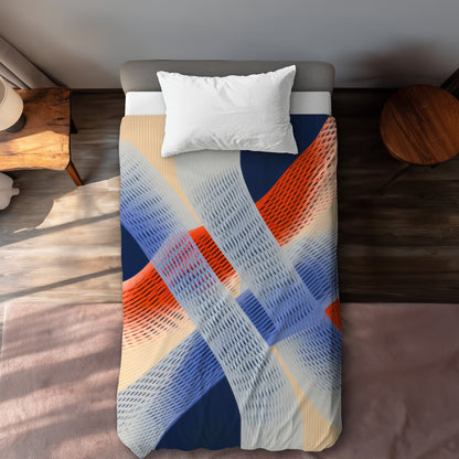 Abstract Threading Blue Duvet Cover - Stylish Home Decor