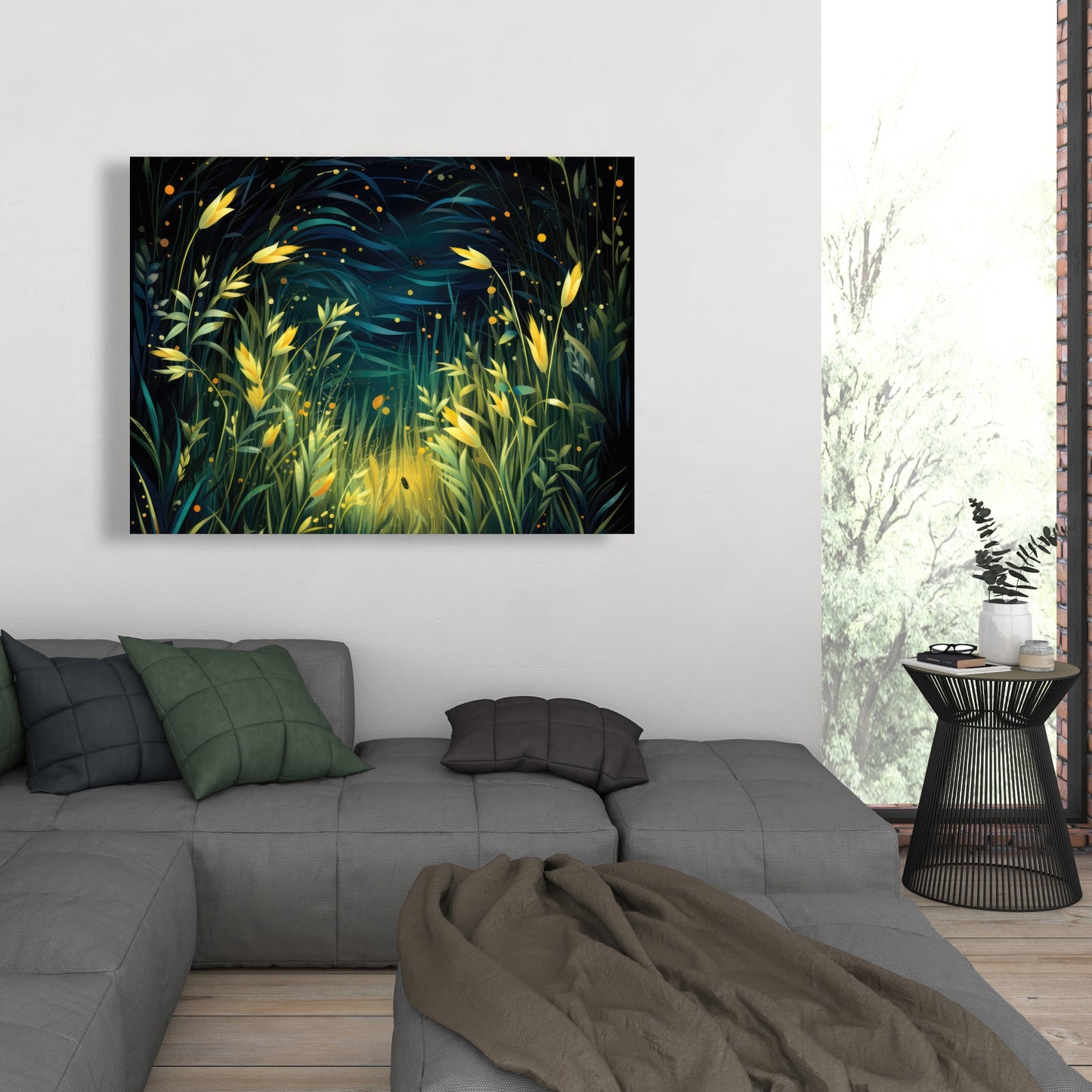 Lit plains - 32"x32" Canvas