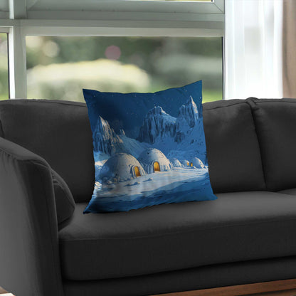 Ice Cold Yellow Poly Twill Throw Pillow Insert | Home Decor