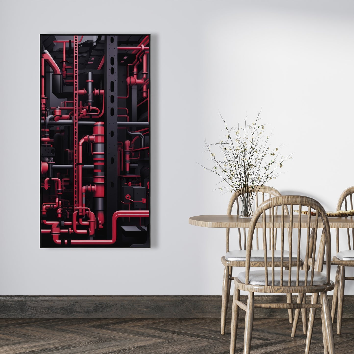 Machinery - 36"x36" Framed canvas