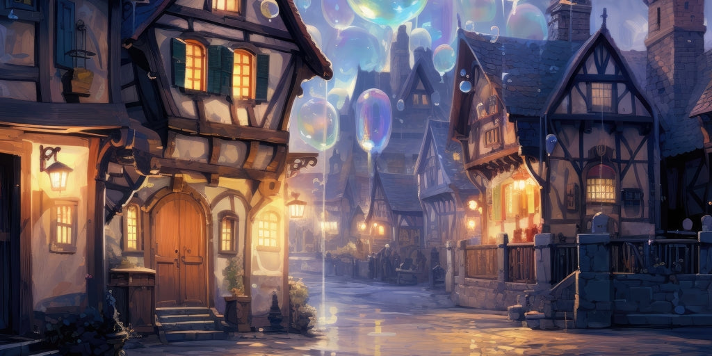 Bloopy town Black Desk Mat | Stylish & Durable